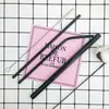 Estilo Coreano Estilo Ins Aço Inoxidável 304 Canudo Portátil para Bebidas Frias Chá de Leite Canudo Grosso Metálico Não Descartável