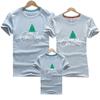 Árbol de Navidad feliz año nuevo suministro directo transfronterizo de ropa infantil de algodón de manga corta con cuello redondo camiseta infantil al por mayor