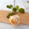 Retro borda queimada rosa flor artificial único ramo falso rosa europeu retro decoração de casa falso ornamentos de flores em estoque