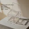 Caixa quadrada acrílica transparente com tampa flip-top para exposição de figuras, presente e caixa de armazenamento plástica criativa cultural, caixa de embalagem de armazenamento atacado