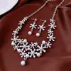 Pendientes Colgantes y Collar de Flor de Perla Incrustada de Diamantes Estilo Francés, Cadena para Suéter de Lujo Ligero Estilo Corte, Exquisito Set de Joyería Versátil