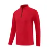 Camiseta Deportiva para Hombre, Cuello Alto Estilo Americano, Media Cremallera, Fitness, Running, Entrenamiento, Transpirable, Secado Rápido, Sudadera Casual de Manga Larga