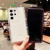 Para Samsung S24ULTRA Jabón Transparente Funda de Teléfono S23 Todo Incluido Resistente a Caídas A14 Gelatina Color Sólido Funda Protectora