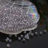 Cuentas de Rueda Facetadas de 4 mm, Cuentas de Cristal Brillantes con Recubrimiento Iridiscente, Pulseras DIY, Collares, Joyería Hecha a Mano, Accesorios de Cuentas Sueltas