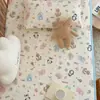 Lençóis para berço feitos de algodão puro, colchas de algodão para bebês e crianças pequenas, colchas de algodão patchwork para beliches e tapetes de creche