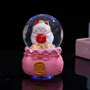 Bolsa da Sorte Criativa Gato Acenando Tamanho Pequeno com Bola de Cristal Iluminada Decoração de Mesa para Casa Ornamento Presente para Meninos Meninas Aniversário