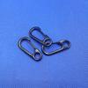 Aleación de zinc niquelada negra Mini hebilla de joyería hebilla de resorte galvanizada bloque de hebilla colgante llavero táctico para exteriores