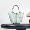 Bolsa Cesta de Vegetais Clássica de Couro Bovino de Primeira Camada Personalizada de Fábrica, Bolsa Saco de Couro Genuíno de Alta Qualidade, Bolsa de Mão Versátil para Exportação