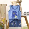 Traje de Chaleco para Niños Verano Algodón Puro Nuevo Ropa de Shorts para Niñas Traje sin Mangas para Bebé Estilo Coreano Ropa para Niños