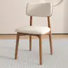 Cadeira de Jantar de Madeira Maciça Nórdica Popular em Casa Popular na Internet Simples com Encosto de Bolsa Macia Cadeira de Designer de Alto Padrão Café Comercial