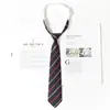 Jk corbata color vino tinto estilo japonés académico perezoso a rayas sin corbata toga de graduación foto de graduación accesorios de uniforme escolar