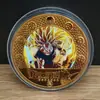 Moneda Conmemorativa de Dragon Ball Rey Mono Anime Alrededores Moneda de Mano Personajes de Dibujos Animados Regalo de Cumpleaños Coleccionables de Metal