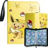Libro de Tarjetas Pokemon de 4 Compartimentos y 9 Compartimentos Más Vendido Set de Juego Pokemon Personalizado Carpeta Animada de Libro de Tarjetas Bolsa para Tarjetas