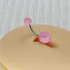 Anéis de Piercing de Umbigo Coloridos Foscos de Aço Inoxidável Pintados de Novo Estilo Transfronteiriços Europeus e Americanos Atacado Joias de Piercing Corporal