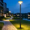 Luzes solares de jardim à prova d'água para paisagismo, luzes de rua externas, luzes de rua ultrabrilhantes para área cênica de parque de villa, luzes solares de jardim
