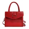 Bolsa de mano para mujer estilo europeo y americano con patrón de cocodrilo, tamaño mediano, cuadrada vertical, con hebilla metálica, para el trabajo, nueva colección Primavera 2026