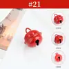 Metal Pintado Color Macaron Pequenos Sinos Chaveiro DIY Boneca Pingente Pet Acessórios Multi-Tamanho Atacado