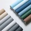 Papel pintado de color liso no tejido moderno y simple estilo nórdico para dormitorio sala de estar azul claro beige seda liso