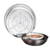 Bandeja de Cozimento a Vapor 04 de Aço Inoxidável 18-60, Grade de Cozimento Espessa, Bandeja de Cozimento Triangular com Pés Destacáveis, Bandeja para Cozinhar no Vapor Pães