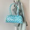 2026 Nuevo Estilo Coreano Lindo Bolso de Hombro de Lunares Blancos y Negros de Gran Capacidad Bolso de Mano Casual Versátil para Mujer
