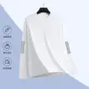 Camiseta de manga larga de otoño, capa base talla grande, cuello redondo para hombre, top simple y holgado, estilo coreano, camiseta estampada de moda