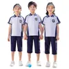 Conjunto de uniforme deportivo de verano para jardín de infantes, uniformes para escuela primaria y secundaria, atuendos de actuación, atuendos para fotos de graduación para los últimos años