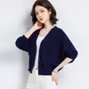 Xale Simples Estilo Coreano Primavera e Outono Cor Lisa Cardigã Tricotado Estilo Ocidental Top Manga Morcego Suéter Larga Casaco para Mulheres