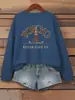 Sudadera para Mujer con Estampado Tokyo City Never Give up Cuello Redondo Suave Ropa Deportiva Cómoda Holgada Pulóver Casual Hip Hop