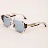 Gafas de sol cuadradas retro de moda europea y americana para exteriores, con montura grande dorada, para hombres y mujeres, con protección ocular y protección UV