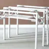 Prateleira Dobrável Mesa Simples Prateleira de Metal Suporte de Mesa Perna Simples Suporte de Pé de Mesa Perna de Mesa Prateleira de Armazenamento Quadrada de Ferro