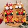 Nuevas Decoraciones Navideñas Sombrero Navideño para Niña Pasador para el Cabello Vestido de Fiesta Navideña para Niños Pasador Lindo Reno Pinza Superior