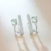 Aretes Geométricos de Jade Natural con Circonita para Mujer, Diseño de Nicho, Estilo Fresco, Nuevos Pendientes Elegantes de Moda 2026
