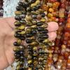 Pulsera tejida a mano con cuentas naturales, agujero horizontal, redonda, gota de agua, con cuentas de jade y cristal, accesorios de joyería