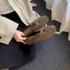 Versión de cuero suave~ Zapatos planos retro tipo mocasín para abuela para mujer, nueva colección de otoño 2026, planos elegantes y versátiles de punta baja para el trabajo