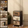 Caja de Almacenamiento para Ropa y Colchas del Hogar, Estilo Vintage de Lujo Ligero, Organizador de Almacenamiento de Gran Capacidad con Ruedas, Gabinete de Almacenamiento Apilable