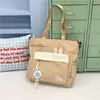 Bolsa Fofa de Grande Capacidade para Aulas de Reforço Pós-Aula para Alunos do Ensino Fundamental II e Médio Novo Estilo Harajuku Tendência de Campus Bolsa de Ombro Casual Bolsa de Mão para Livros