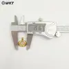 Wt-P2030 Retro Británico Colorido Colgante Pequeño Piedra Ojo de Tigre Piedra Amatista Chapado en Oro de 18K Joyería Accesorios Hechos a Mano