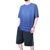 Traje de dos piezas de marca de moda de manga corta de seda de hielo para hombre de verano 2024, deportivo informal de moda para todo tipo de partidos.