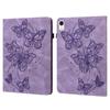 Funda de piel plana compatible con iPad 10.9 Mini6 con tarjetero con relieve de mariposa, funda protectora a prueba de caídas Pro11