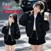 Chaqueta de Estilo Ropa de Trabajo para Niñas 2026 Nueva Moda Suelta Casual con Cremallera para Niños Mayores