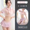 Lingerie Sexy, Roupa Pura e Inocente, Uniforme de Marinheiro, Saia Curta, Conjunto Transparente, Mulher Tentadora, Estilo Universitário Fofo 2359