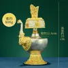 Adornos de Olla Pemba Hechos a Mano en Nepal Cobre Dorado Plata Tallado Purificador de Agua Adornos de Olla Pemba para el Hogar en Interiores