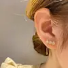 Brincos de zircônia com franja estilo Yang Chaoyue luxo leve Alto senso 2024 novos modernos simples elegantes brincos de prata esterlina
