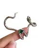 Aretes Punk de Serpiente Enrollada Diseño Nicho Aretes de Clip para Oreja No Perforada para Pareja para Hombres y Mujeres Clips para Hueso de la Oreja