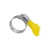 Braçadeira de mangueira de aço inoxidável com alça plástica, braçadeira de mangueira de aperto manual estilo americano para tubos de gás e tubos de água