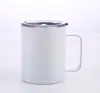 Caneca com revestimento para sublimação transfronteiriça transferência de calor 20oz caneca reta caneca com duas alças carro pequeno bonito caneca térmica tipo lata de refrigerante
