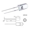 F5 Cuentas de Lámpara Redondas Enchufe Directo Luz Blanca Transparente Baja Atenuación de Luz Diodo Emisor de Luz 5mm Fabricante de Cuentas de Lámpara LED