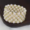 Europa e Estados Unidos joias transfronteiriças 8mm Pérola Strass pulseira multicamadas personalidade feminina moda criativa pulseira de 2/3/4/5/7 fileiras