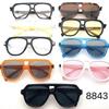 Nueva moda europea y americana gafas de sol de doble puente para hombre y mujer ins montura grande con forma especial deportivas combinación de colores patilla de resorte gafas de rana