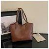 Bolsa de Axila Retro de Grande Capacidade Feminina 2026 Nova Tendência Moda Ombro Único Bolsa Grande Casual para Trabalho e Dia a Dia Bolsa Tote